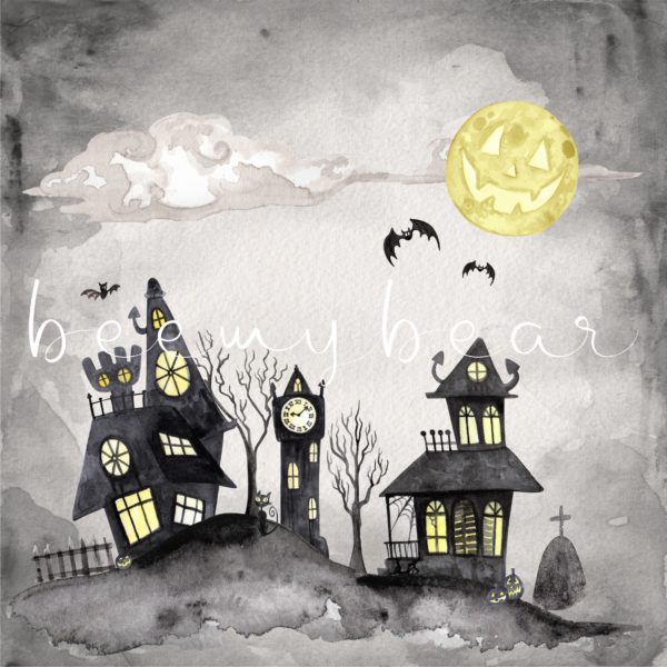 Designpapier Haunted Village