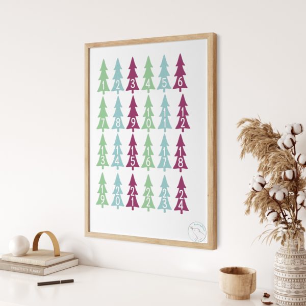 Plotterdatei ADVENTSKALENDERZAHLEN - BÄUMCHEN [Digital]