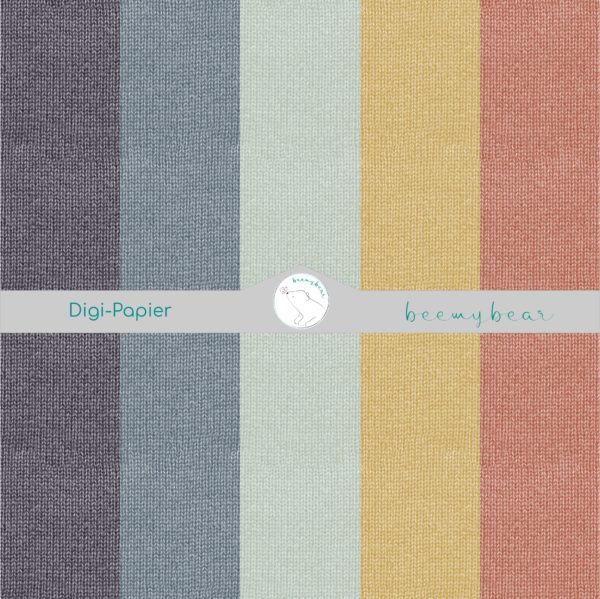 Digi-Papier COZY KNITS - HERBSTNEBEL [Digital]