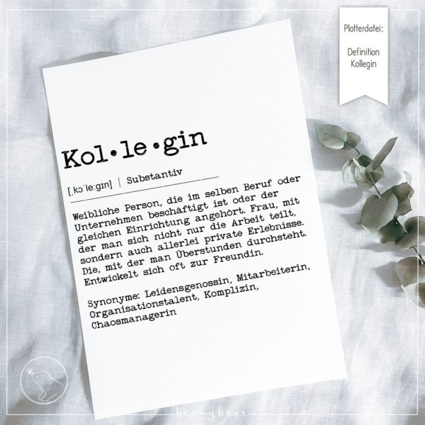 Plotterdatei DEFINITION KOLLEGIN [Digital]