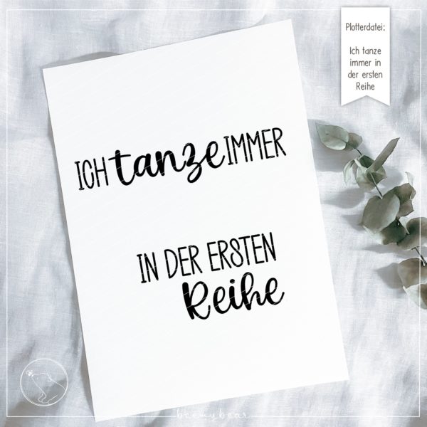 Plotterdatei ICH TANZE [Digital]