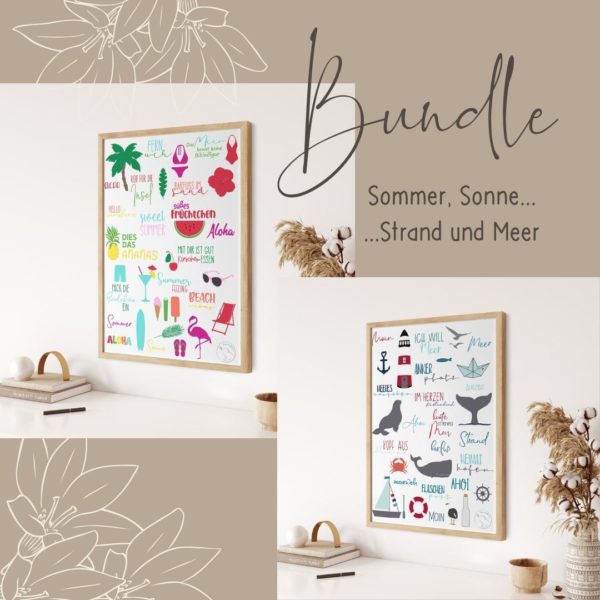 Plotterdatei BUNDLE SOMMER, SONNE, STRAND UND MEER [Digital]