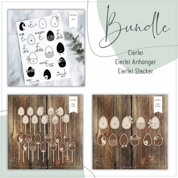 BUNDLE Plotterdatei EIERLEI & Laserdatei EIERLEI Anhänger & Stecker [Digital]
