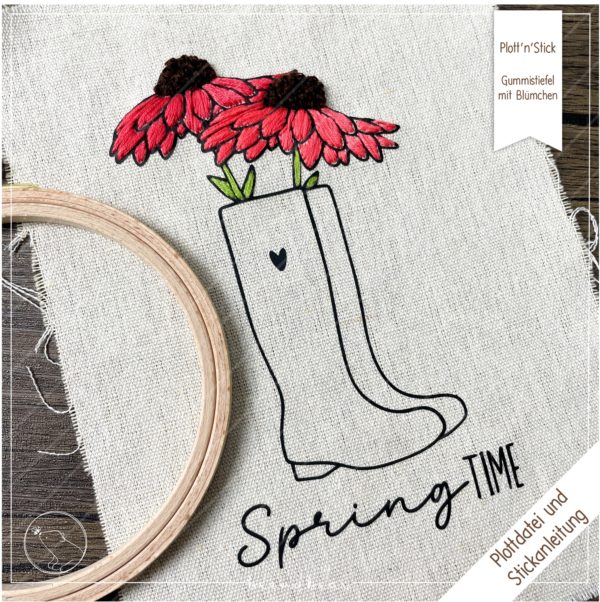 Plott'n'Stick GUMMISTIEFEL MIT BLÜMCHEN [Digital]