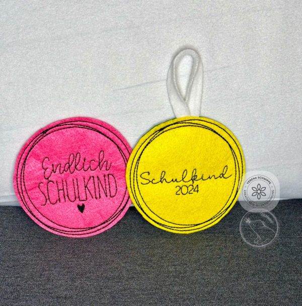 ITH-Stickdatei - Anhänger Schulkind [Digital] – Bild 2