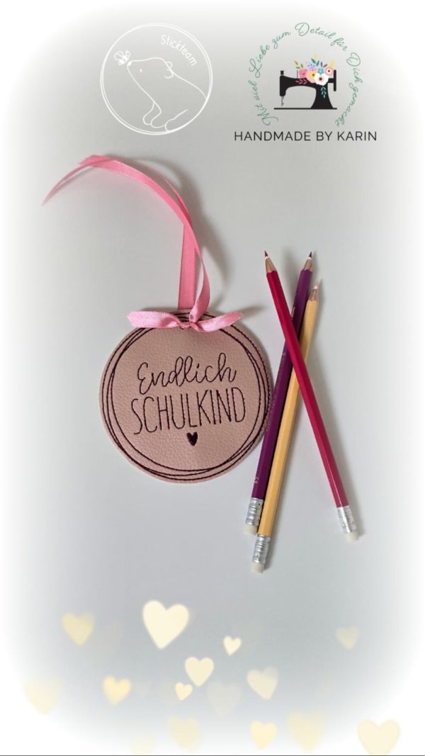 ITH-Stickdatei - Anhänger Schulkind [Digital] – Bild 7