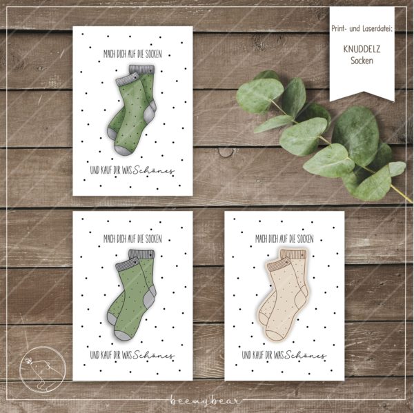 Print-/ Laserdatei KNUDDELZ Socken [Digital]