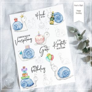 Print n Plott DigiStamp Happy Snailday