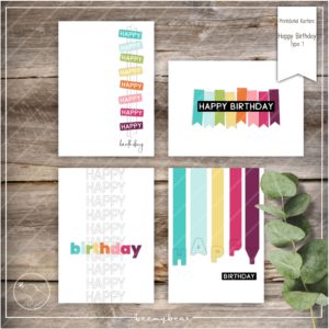 Printdatei Karten Happy Birthday Typo1