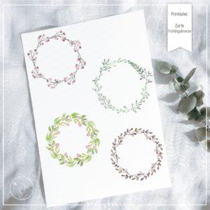 Printdatei Zarte Frühlingskränze