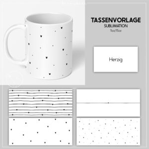 Tassenvorlage Herzig