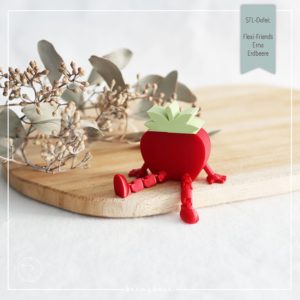 STL Datei Flexi Friends Erna Erdbeere