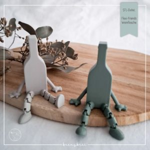 STL Datei Flexi Friends Weinflasche