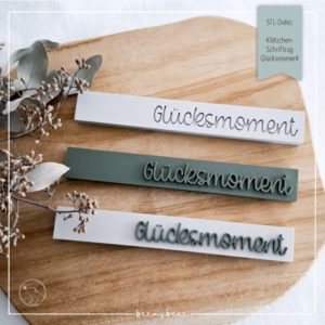 STL Datei Klötzchenschriftzug Glücksmoment