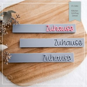 STL Datei Klötzchenschriftzug Zuhause