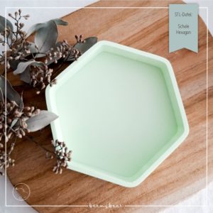 STL Datei Schale Hexagon