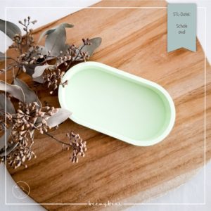 STL Datei Schale oval