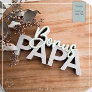 STL Datei Schriftzug Bonus Papa