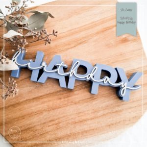 STL Datei Schriftzug Happy Birthday