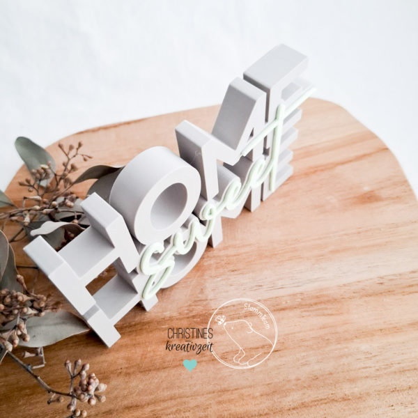 STL-DATEI Schriftzug Home sweet home [Digital] – Bild 3