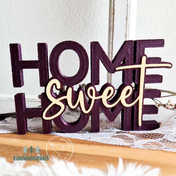 STL-DATEI Schriftzug Home sweet home [Digital] – Bild 4