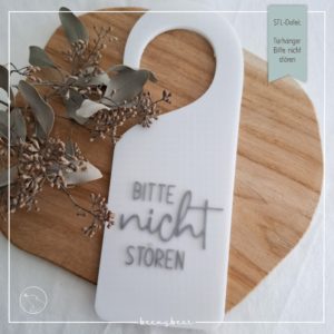 STL Datei Türhänger Bitte nicht stören