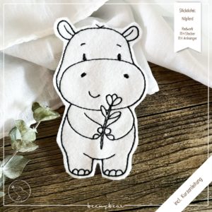 Stickdatei ITH Nilpferd