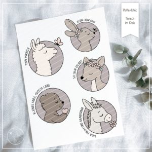 Plotterdatei Tierisch im Kreis