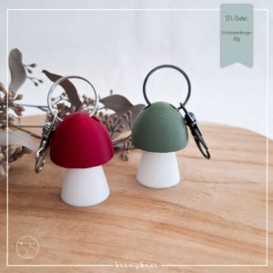 STL Datei Schlüsselanhänger Pilz 2