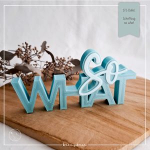 STL Datei Schriftzug so what