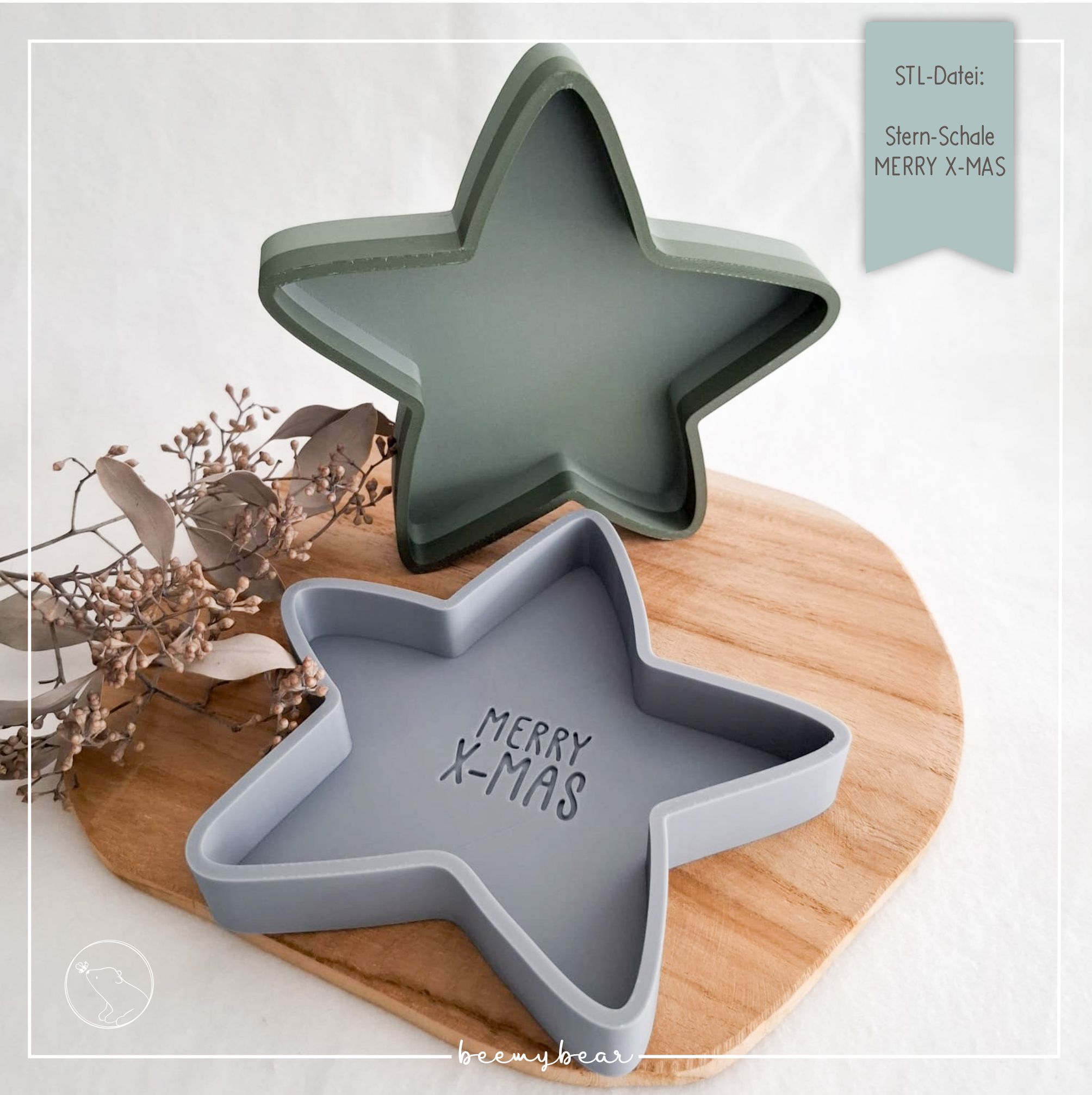 STL Datei Stern-Schale