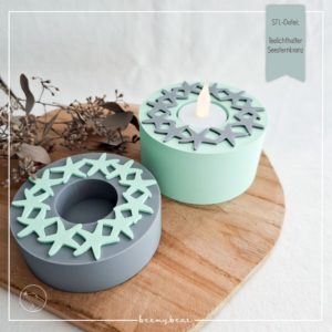 STL Datei Teelichthalter Seesternkranz