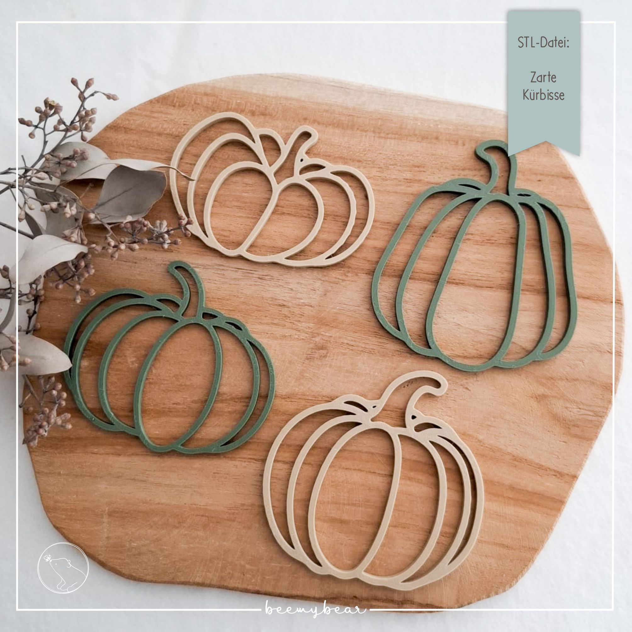 STL Datei Zarte Kürbisse