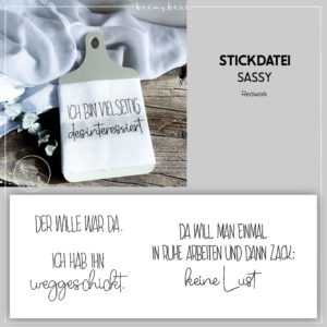 Stickdatei Sassy