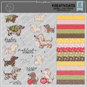 Kreativdatei Bärbel und Franz feiern Weihnachten