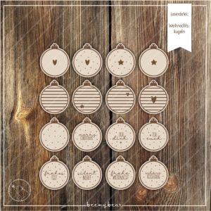 Laserdatei Weihnachtskugeln