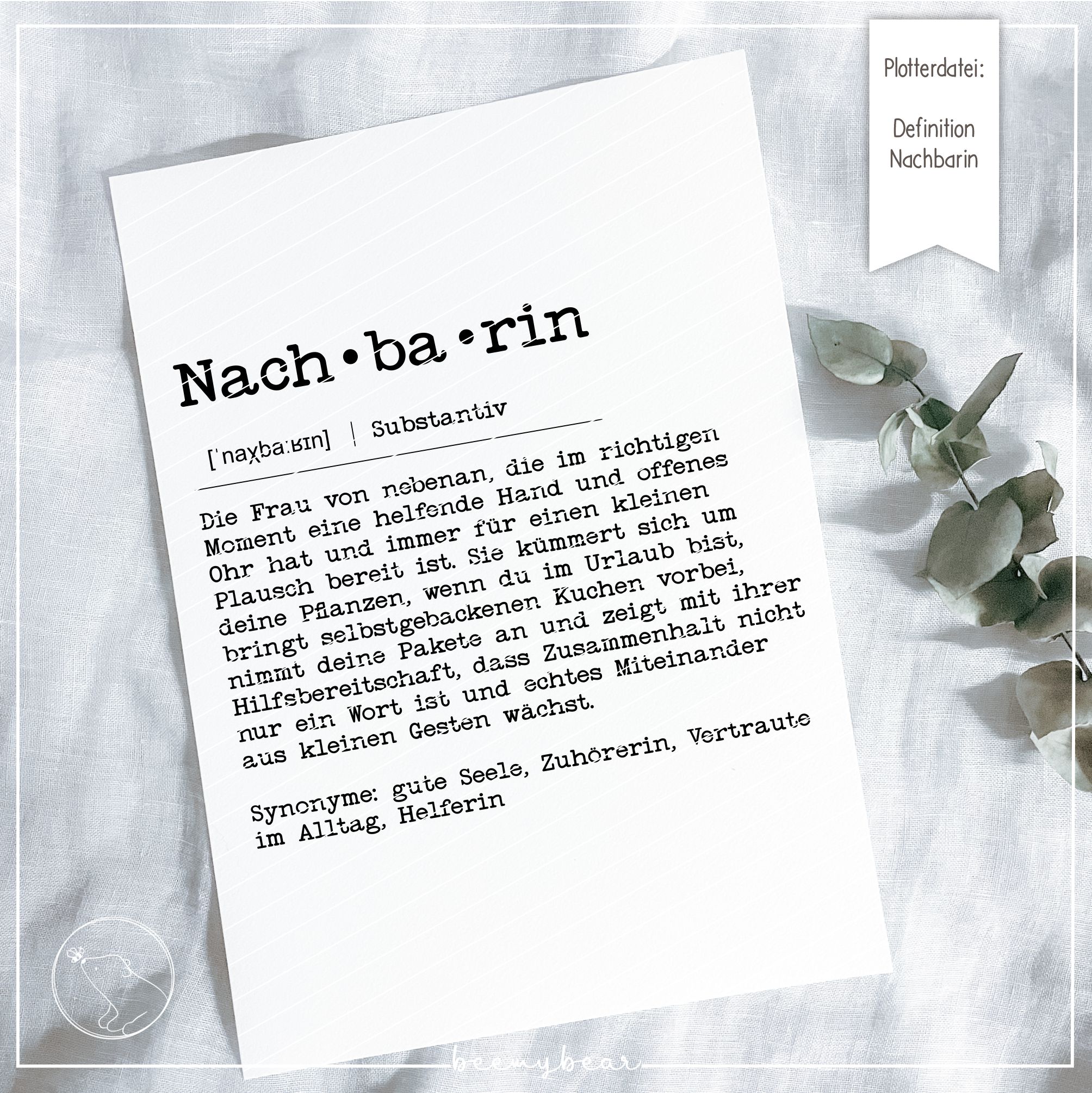 Plotterdatei Definition Nachbarin