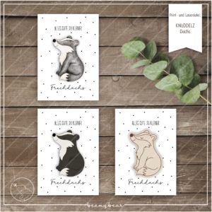 Print und Laserdatei KNUDDELZ Dachs