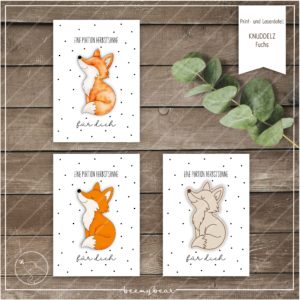 Print und Laserdatei KNUDDELZ Fuchs2
