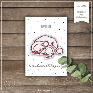 STL-Datei KNUDDELZ Maus Nikolausmütze
