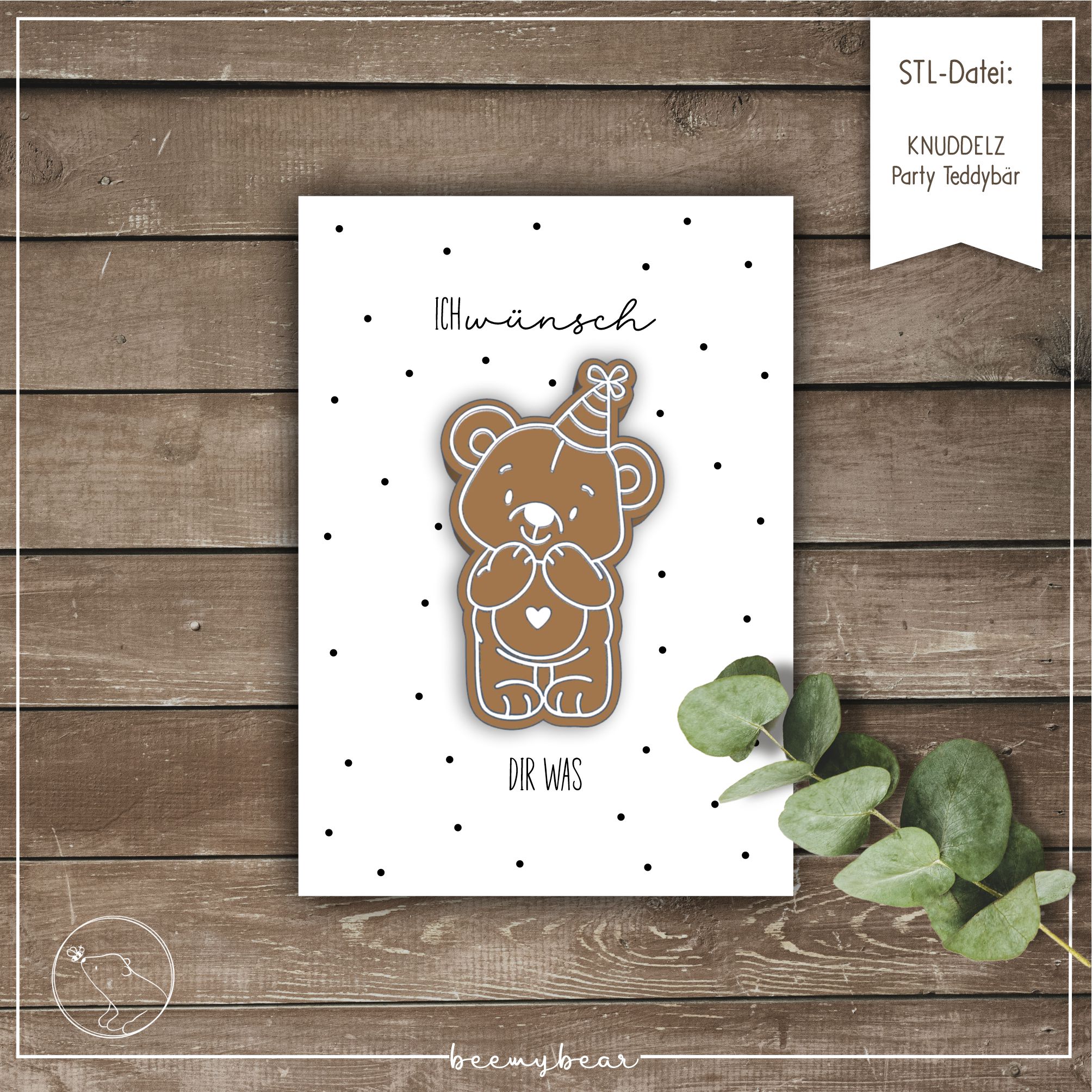 STL-Datei KNUDDELZ Party Teddybär