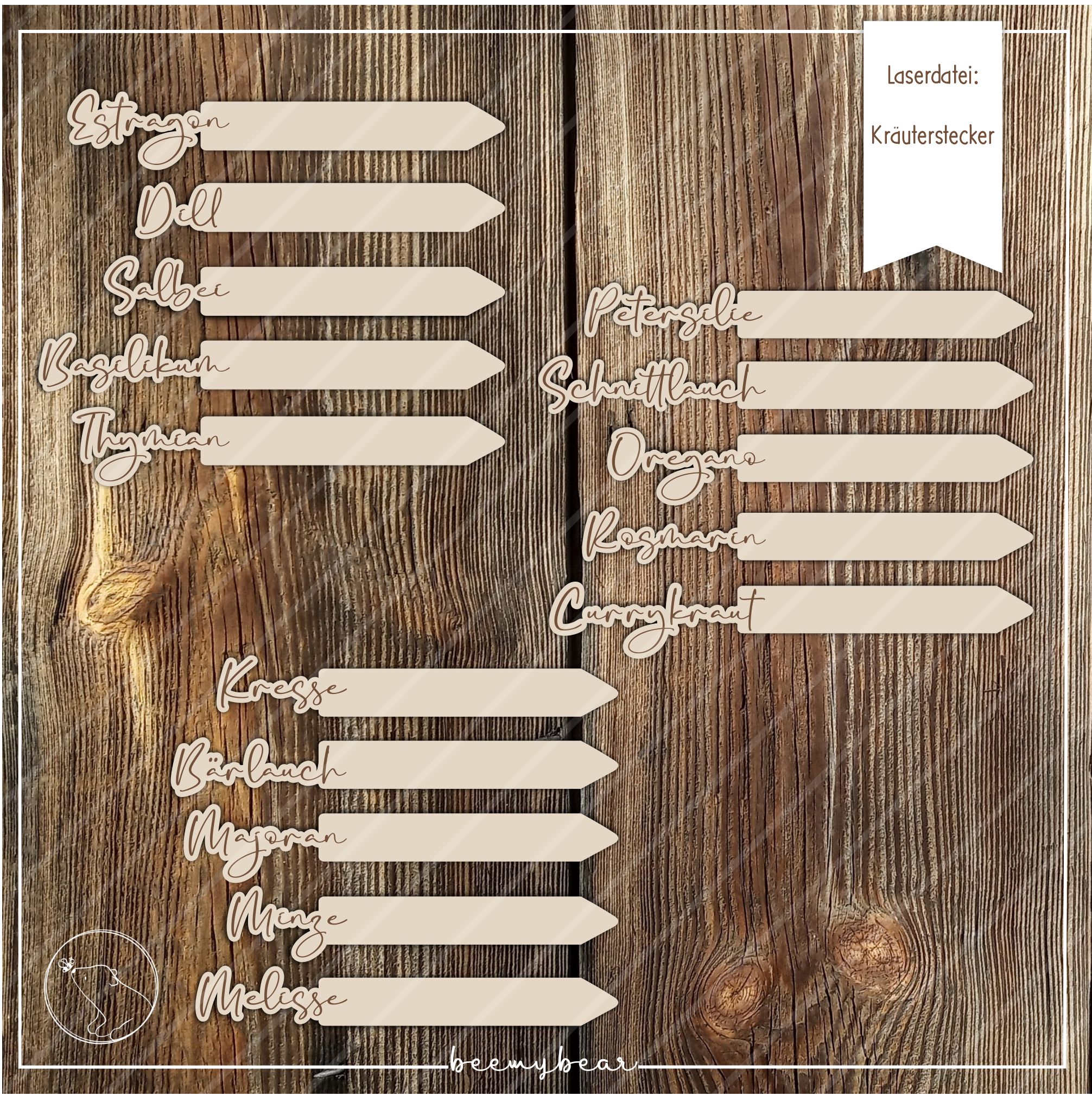 Laserdatei Kräuterstecker