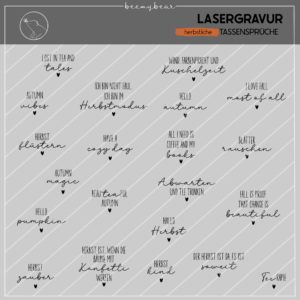 Lasergravur herbstliche Tassensprüche