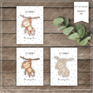 Print und Laserdatei KNUDDELZ Affe