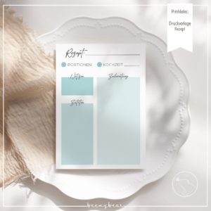 Printdatei Druckvorlage Rezept