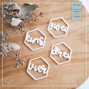 STL Datei Adventskalenderzahlen Lettering Hexagon