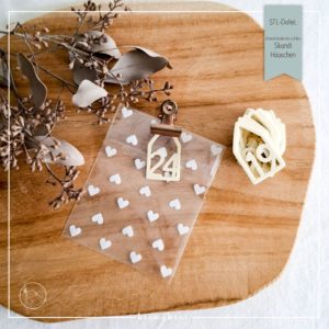 STL Datei Adventskalenderzahlen Skandi Häuschen
