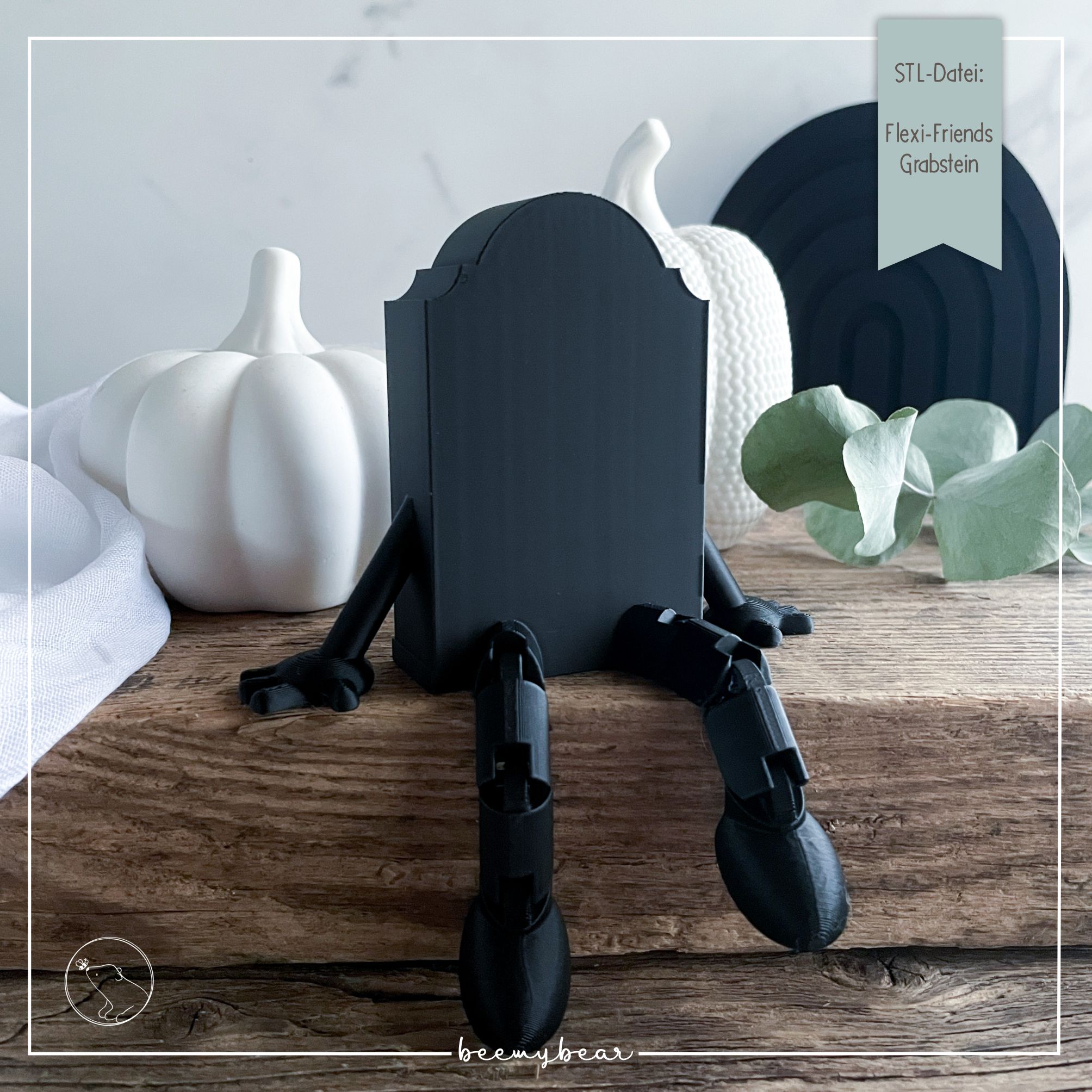 STL Datei Flexi Friends Grabstein