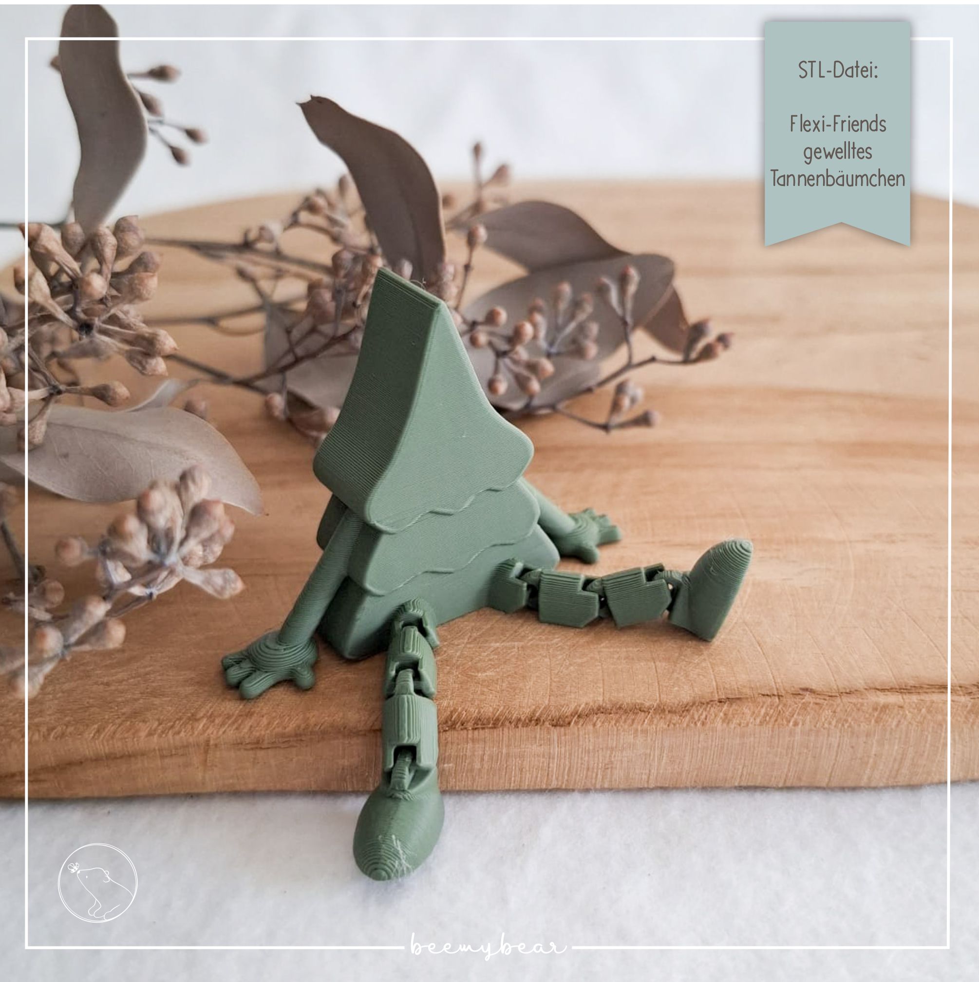 STL Datei Flexi Friends gewelltes Tannenbäumchen