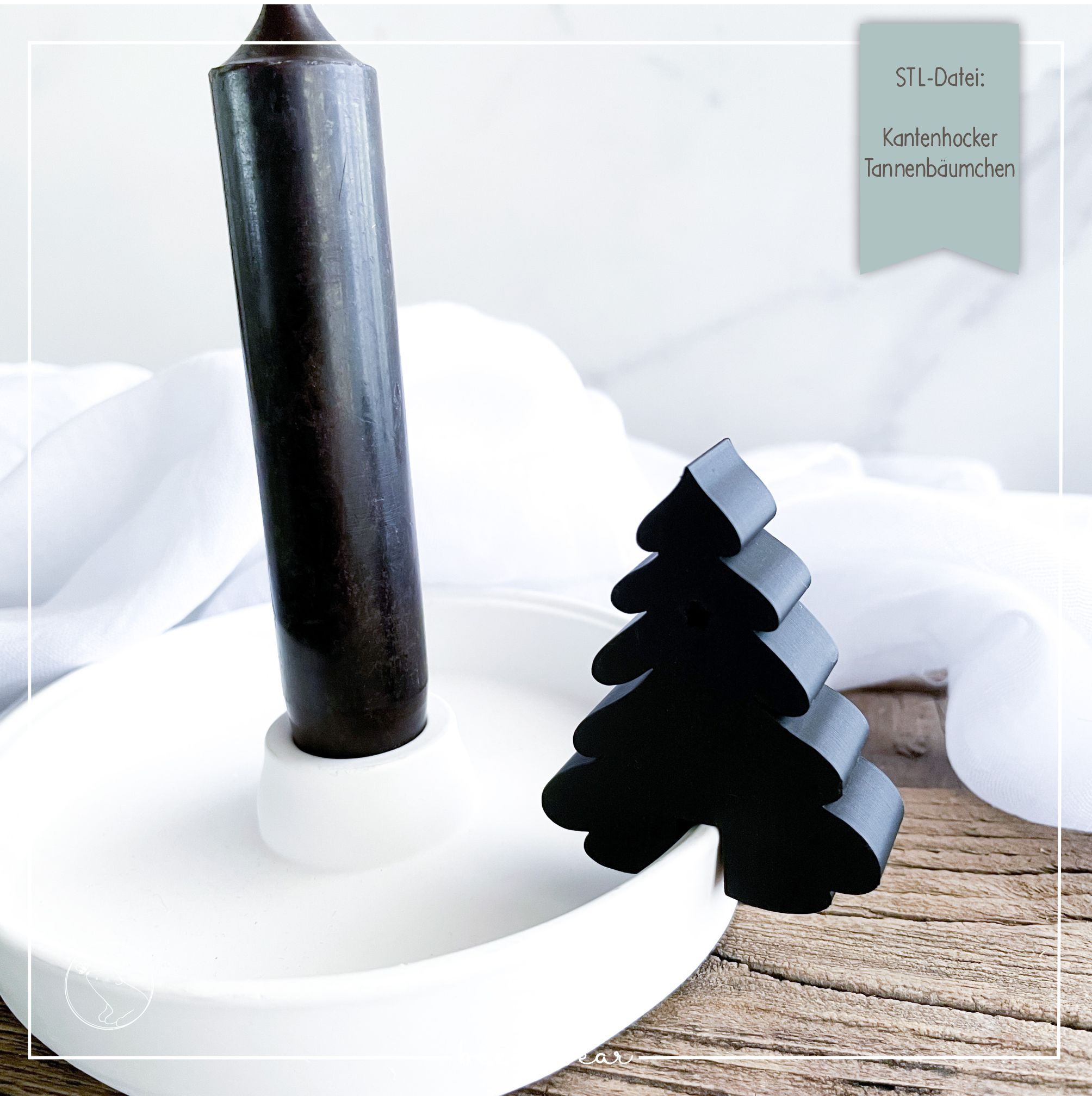 STL Datei Kantenhocker Tannenbäumchen